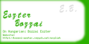 eszter bozzai business card